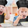 Set of 4 Children's Apron and Chef's Hat Set, Children's Adjustable Cooking Apron with 2 Pockets for Boys Girls Child Kitchen Aprons for Kitchen Cooking Painting Baking 7-13 Years